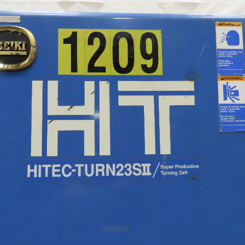 Hitachi Seiki Hitec-Turn23SII CNC Lathe 10 Tool Turret Turning Cell 208V