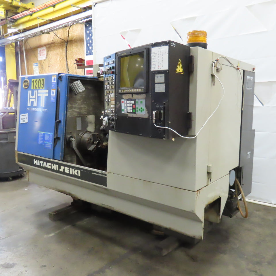 Hitachi Seiki Hitec-Turn23SII CNC Lathe 10 Tool Turret Turning Cell 208V