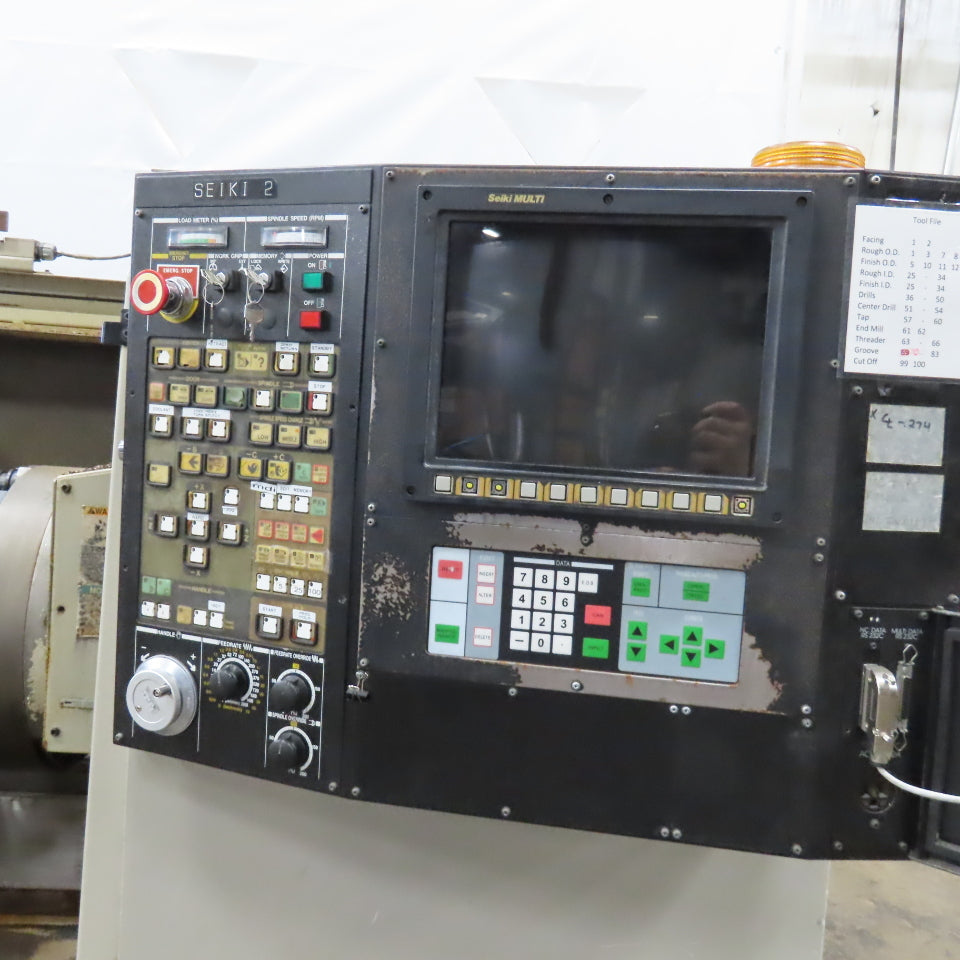 Hitachi Seiki Hitec-Turn23SII CNC Lathe 10 Tool Turret Turning Cell 208V