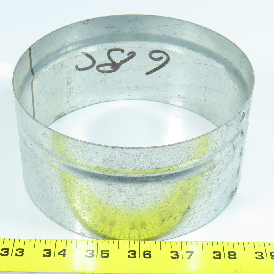 6" Galvanized Steel Round Duct 20 Gauge Female Extension/Coupling Lot of 2