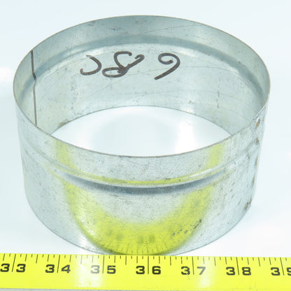 6" Galvanized Steel Round Duct 20 Gauge Female Extension/Coupling Lot of 2