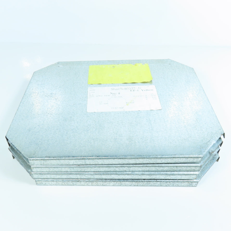 11" x 14" Galvanized Steel Rectangular Duct End Cap Lot of 4