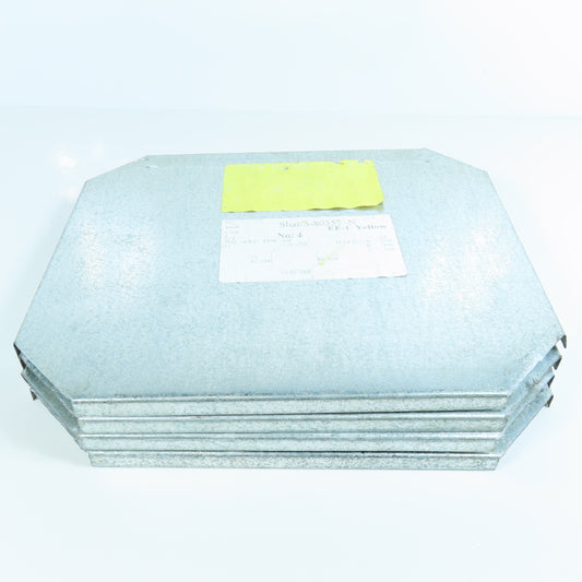 11" x 14" Galvanized Steel Rectangular Duct End Cap Lot of 4