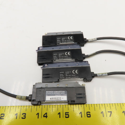 Keyence FS-V11 Fiber Optic Sensor Lot Of 4