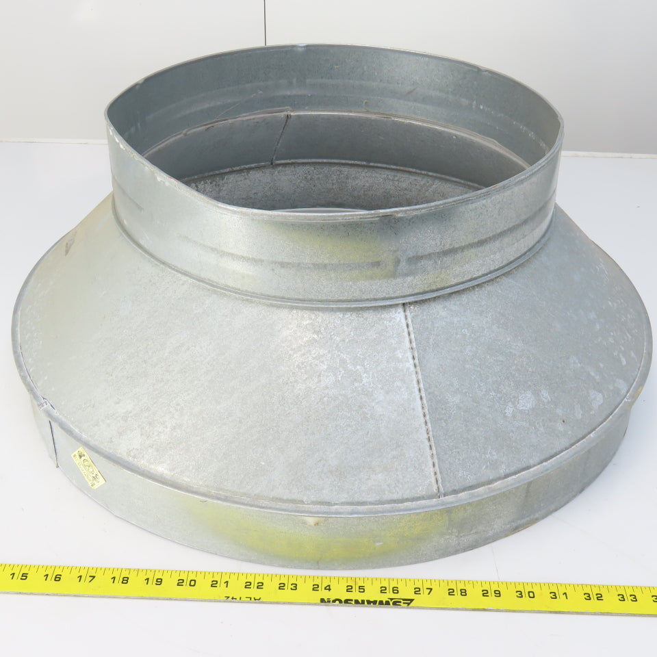 24" x 16" Galvanized Steel Spiral Duct 22 Gauge Increaser/Reducer