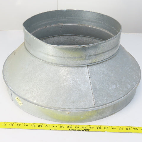 24" x 16" Galvanized Steel Spiral Duct 22 Gauge Increaser/Reducer