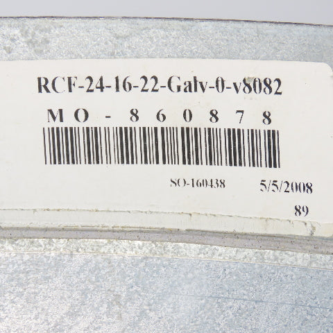 24" x 16" Galvanized Steel Spiral Duct 22 Gauge Increaser/Reducer