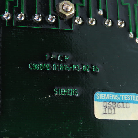 Siemens C98043-A1045-L3 Control Board C98040-A1045-P3-02-85