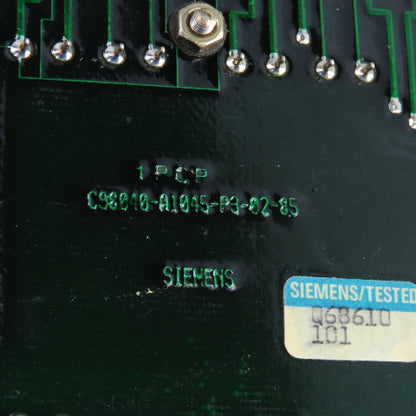 Siemens C98043-A1045-L3 Control Board C98040-A1045-P3-02-85