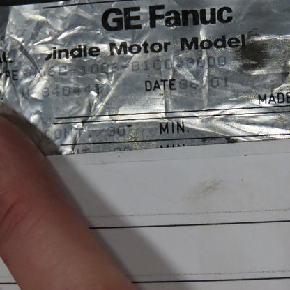 GE Fanuc A06B-1006-B100#3000 AC Spindle Motor 1500/6000RPM 200V Only 3PH TESTED