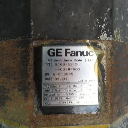 GE Fanuc A06B-0315-B002#7000 10S AC Servo Motor 2000RPM 150V 12Nm Torq Stall