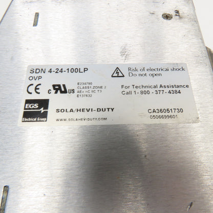 Sola SDN 4-24-100LP 115/230VAC Class 2 Power Supply 24 -25.7VDC