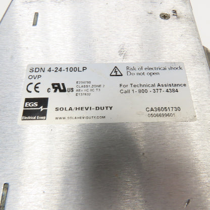 Sola SDN 4-24-100LP 115/230VAC Class 2 Power Supply 24 -25.7VDC
