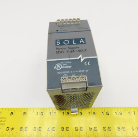 Sola SDN 4-24-100LP 115/230VAC Class 2 Power Supply 24 -25.7VDC