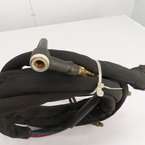 11' Braided Rubber TIG Torch Hose Assembly Weldcraft W-250 Style
