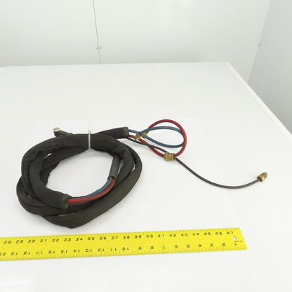 11' Braided Rubber TIG Torch Hose Assembly Weldcraft W-250 Style