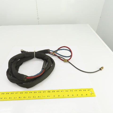 11' Braided Rubber TIG Torch Hose Assembly Weldcraft W-250 Style