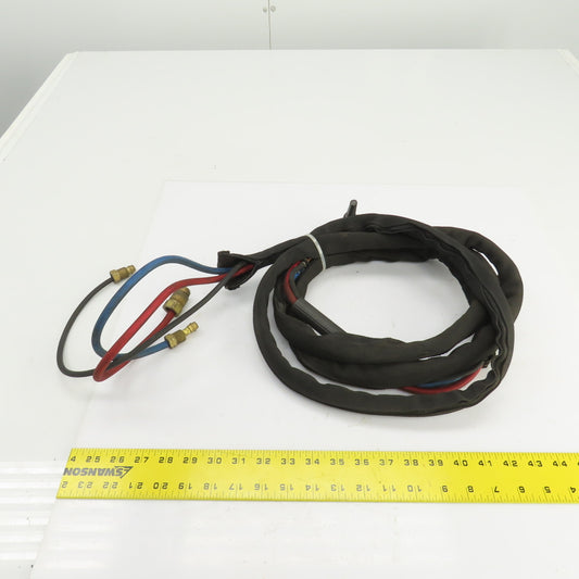 11' Braided Rubber TIG Torch Hose Assembly Weldcraft W-250 Style