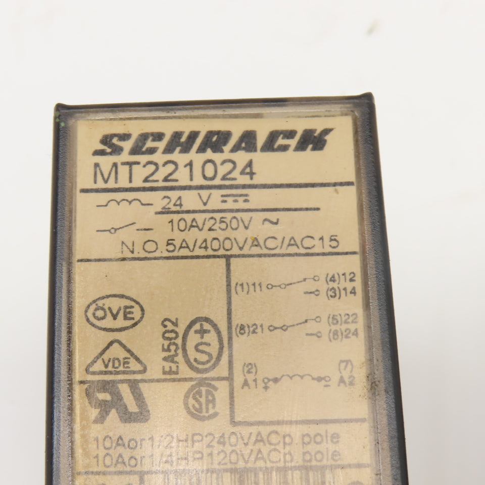 Schrack MT221024 Plug In Relay 250V Socket Base Lot Of 3