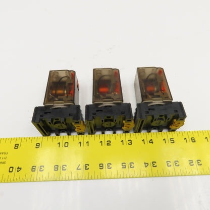 Schrack MT221024 Plug In Relay 250V Socket Base Lot Of 3