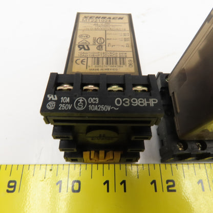 Schrack MT221024 Plug In Relay 250V Socket Base Lot Of 3