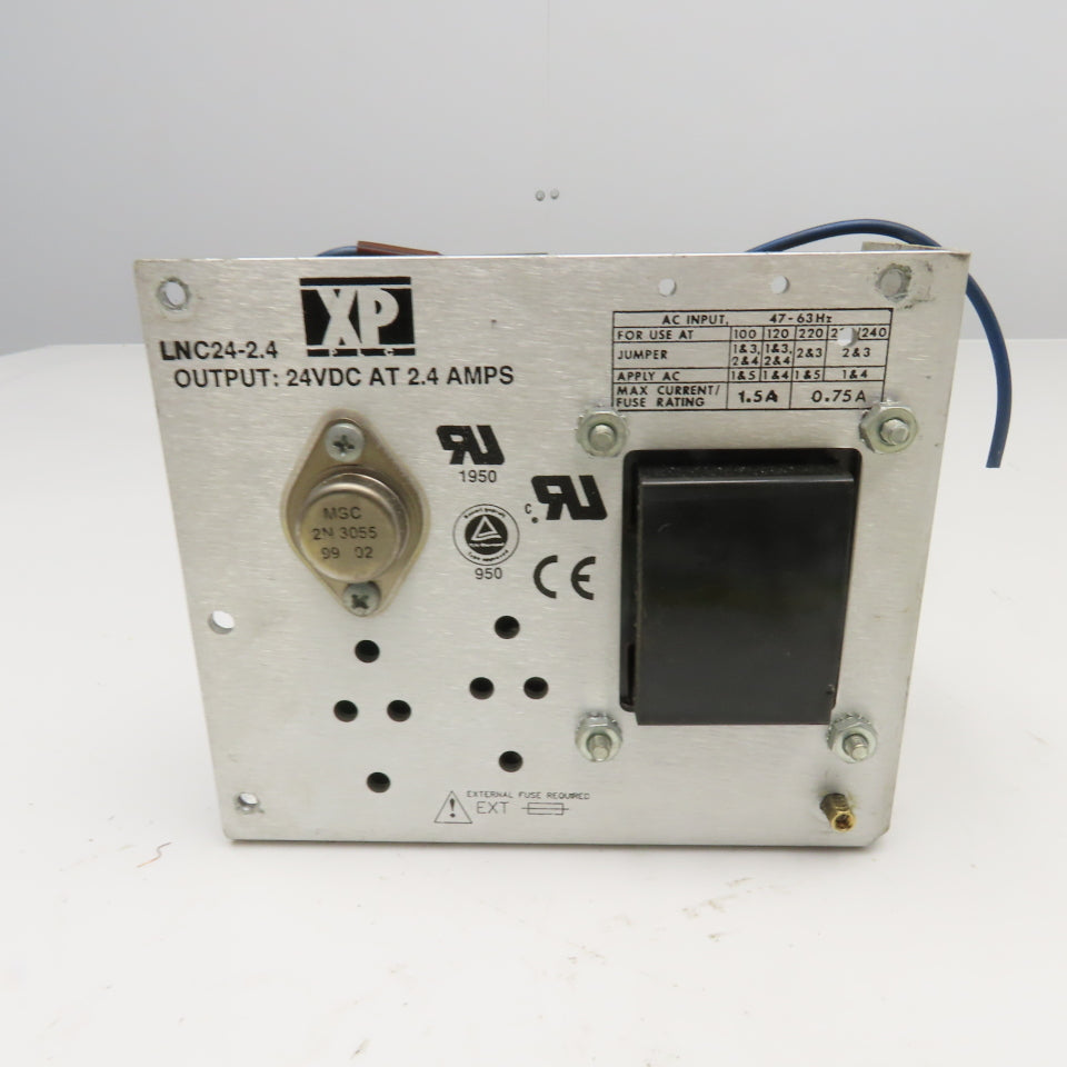 XP PLC LNC24-2.4 Power Supply 24VDC 100/120V