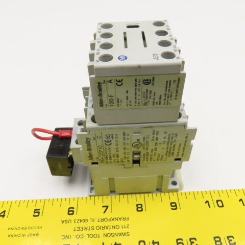 Allen Bradley 100-C23D-10 100-F 600V Contactor Relay & Auxiliary 120V Coil