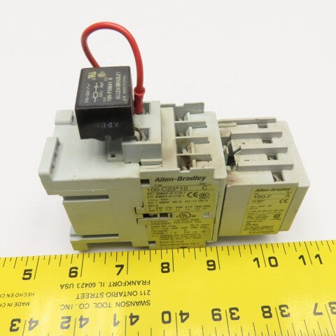 Allen Bradley 100-C23D-10 100-F 600V Contactor Relay & Auxiliary 120V Coil