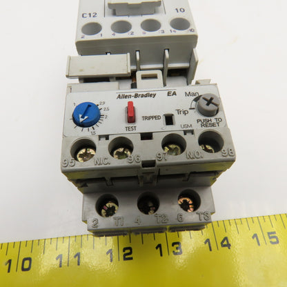 Allen Bradley 100-C12D10 193-EA1DB 600V Contactor Relay 1.0-2.9A Trip Overload