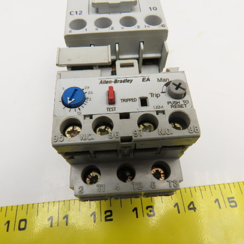 Allen Bradley 100-C12D10 193-EA1DB 600V Contactor Relay 1.0-2.9A Trip Overload