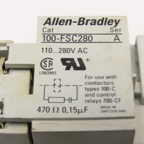 Allen Bradley 100-C12D10 193-EA1DB 600V Contactor Relay 1.0-2.9A Trip Overload