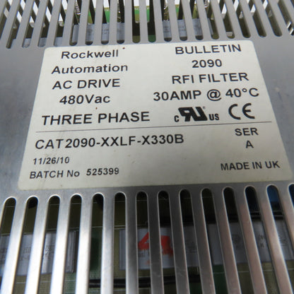 Rockwell Automation CAT 2090-XXLF-X330B 480VAC 30A AC Drive RFI Filter