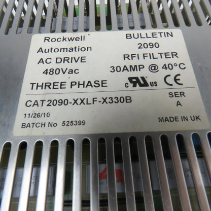 Rockwell Automation CAT 2090-XXLF-X330B 480VAC 30A AC Drive RFI Filter