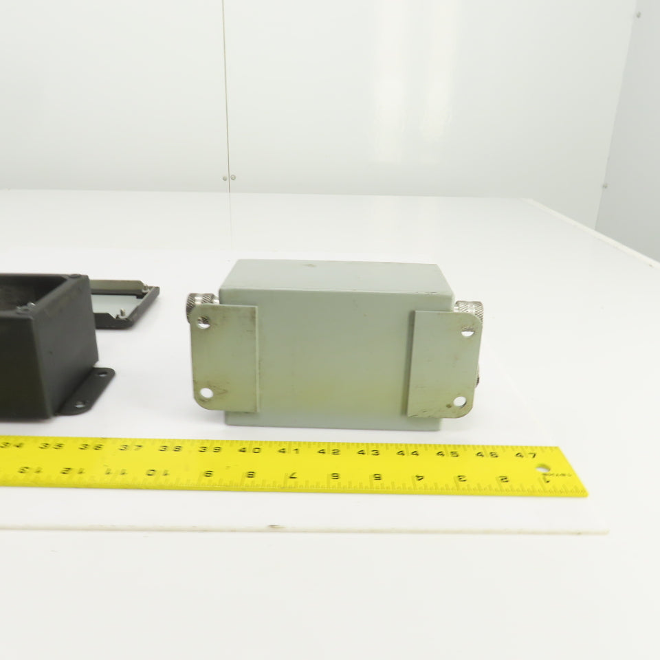 Hoffman A-604SC 6"x 4"x3" Electrical Enclosure W/Back Plate & Screw Cover Lot/2