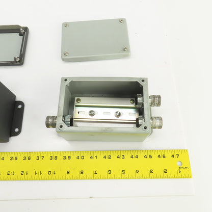 Hoffman A-604SC 6"x 4"x3" Electrical Enclosure W/Back Plate & Screw Cover Lot/2