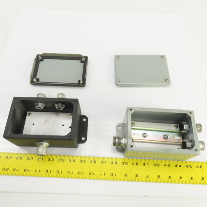 Hoffman A-604SC 6"x 4"x3" Electrical Enclosure W/Back Plate & Screw Cover Lot/2