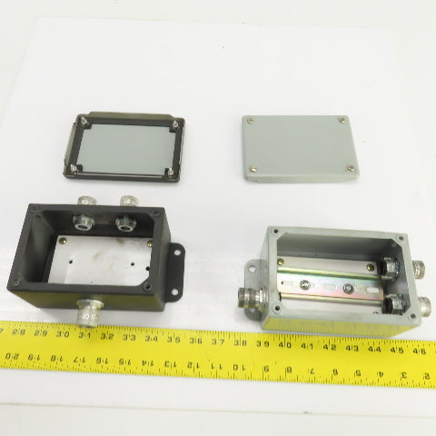 Hoffman A-604SC 6"x 4"x3" Electrical Enclosure W/Back Plate & Screw Cover Lot/2
