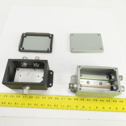 Hoffman A-604SC 6"x 4"x3" Electrical Enclosure W/Back Plate & Screw Cover Lot/2