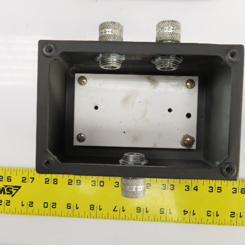 Hoffman A-604SC 6"x 4"x3" Electrical Enclosure W/Back Plate & Screw Cover Lot/2