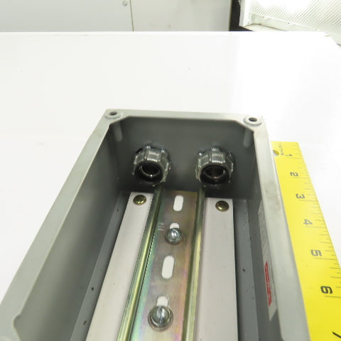 Hoffman A-604SC 6"x 4"x3" Electrical Enclosure W/Back Plate & Screw Cover Lot/2