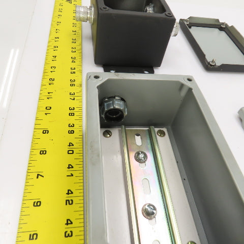 Hoffman A-604SC 6"x 4"x3" Electrical Enclosure W/Back Plate & Screw Cover Lot/2