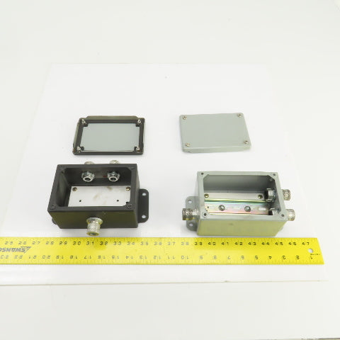 Hoffman A-604SC 6"x 4"x3" Electrical Enclosure W/Back Plate & Screw Cover Lot/2