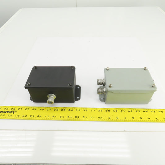 Hoffman A-604SC 6"x 4"x3" Electrical Enclosure W/Back Plate & Screw Cover Lot/2