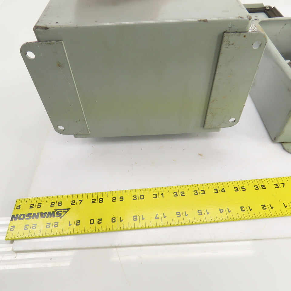 Hoffman A-806SC 8x6x3-1/2" Electrical Enclosure W/Back Plate & Screw Cover Lot/2
