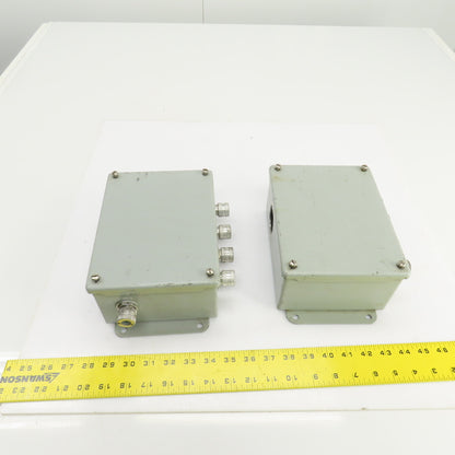 Hoffman A-806SC 8x6x3-1/2" Electrical Enclosure W/Back Plate & Screw Cover Lot/2