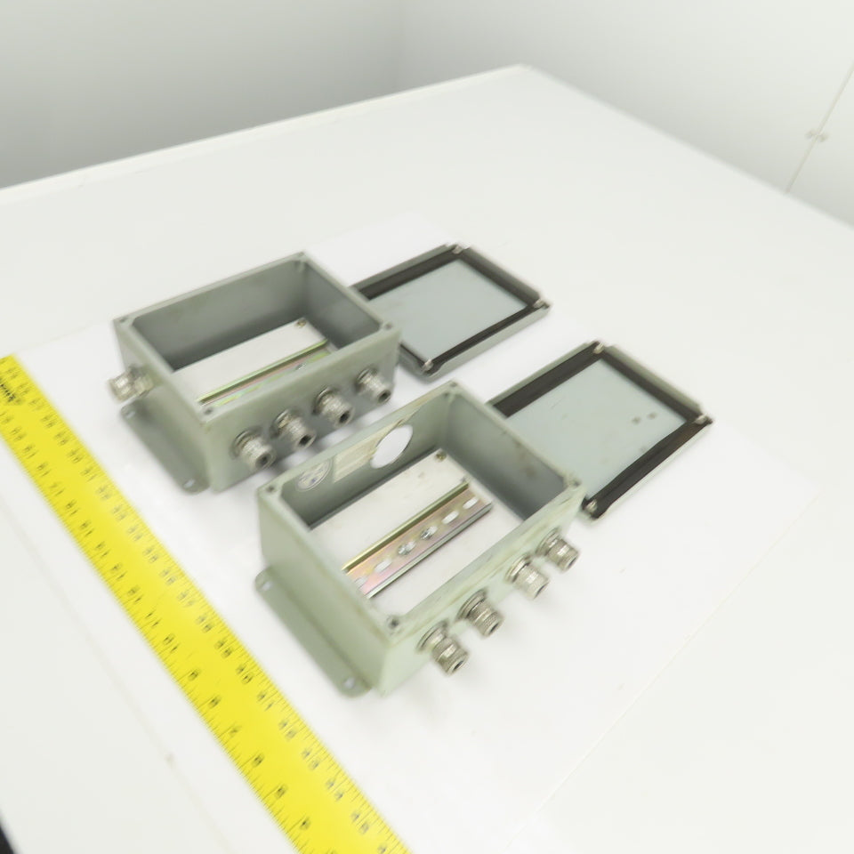 Hoffman A-806SC 8x6x3-1/2" Electrical Enclosure W/Back Plate & Screw Cover Lot/2