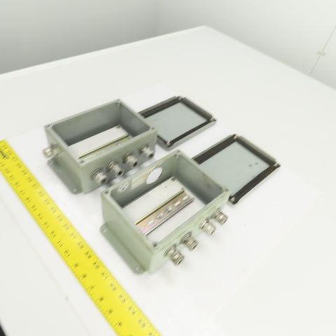 Hoffman A-806SC 8x6x3-1/2" Electrical Enclosure W/Back Plate & Screw Cover Lot/2