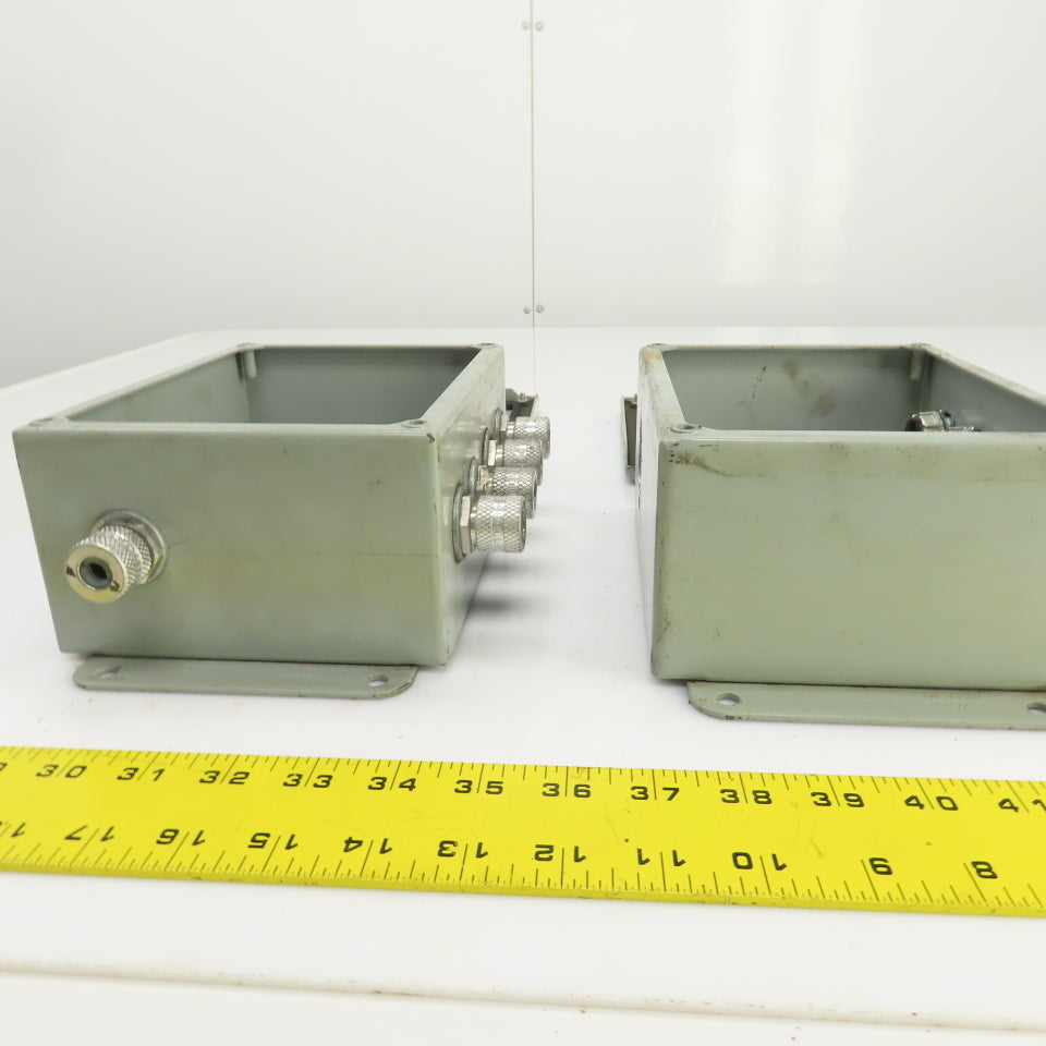 Hoffman A-806SC 8x6x3-1/2" Electrical Enclosure W/Back Plate & Screw Cover Lot/2