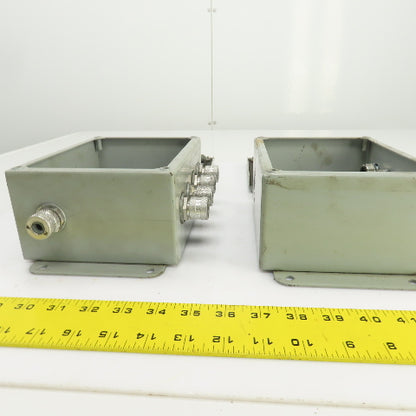 Hoffman A-806SC 8x6x3-1/2" Electrical Enclosure W/Back Plate & Screw Cover Lot/2