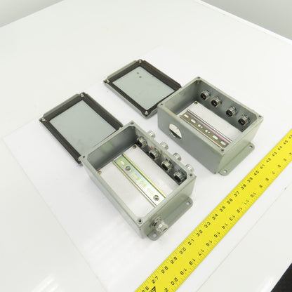 Hoffman A-806SC 8x6x3-1/2" Electrical Enclosure W/Back Plate & Screw Cover Lot/2